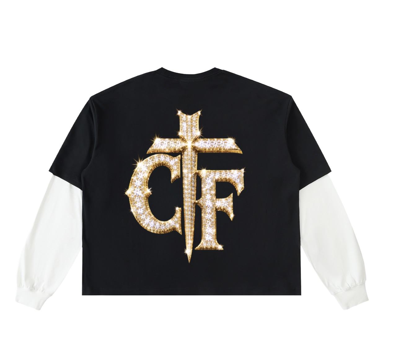 Christ Followers Clothing Co. – Championship Ring Layered Sleeve Sweatshirt