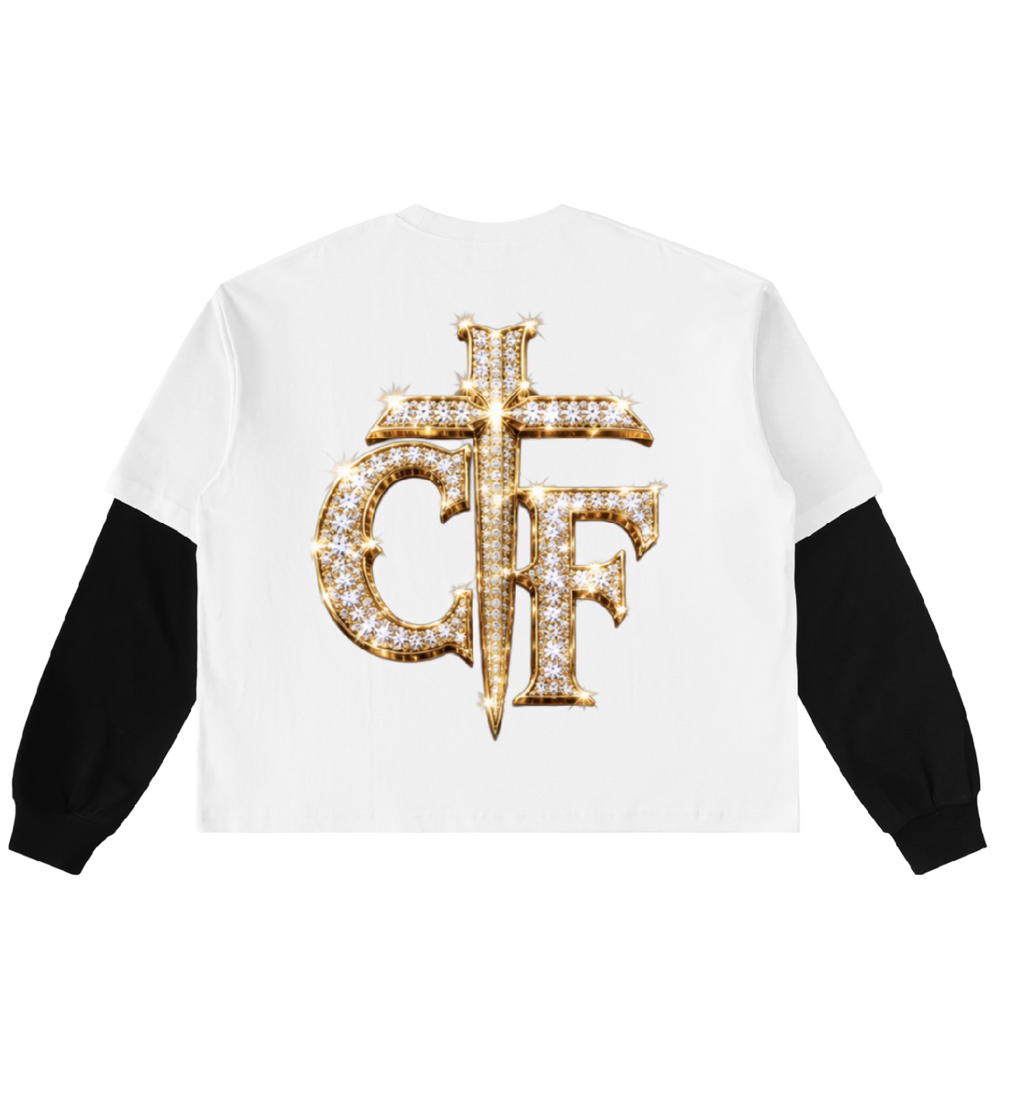 Christ Followers Clothing Co. – Championship Ring Layered Sleeve Sweatshirt