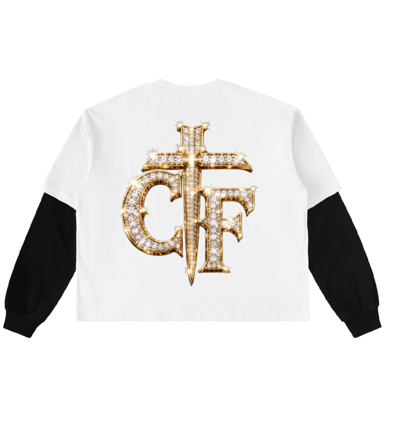 Christ Followers Clothing Co. – Championship Ring Layered Sleeve Sweatshirt